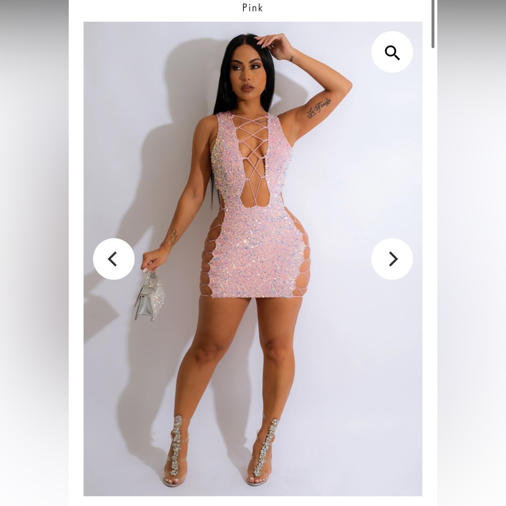 Diva boutique pink sequin dress